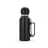 Novo Modelo Copo de Futebol de Aço Inoxidável 304, Caneca de Viagem de Grande Capacidade com Colher, Tampa Criativa Fosca, Copo Térmico Atacado