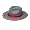 Venta al por mayor de fábrica moda cinta de lazo cinta decorativa borde de sombrero de copa cubierto sombrero de fieltro de lana pura sombrero de fieltro de lana