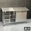 Casa de Cachorro para Exterior Villa de Cachorro em Aço Inoxidável Proteção contra Chuva e Sol Casa de Cachorro Grande Grande Aço Inoxidável 304