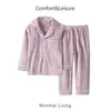 Conjunto de Pijama de Veludo Cristal para Crianças Outono Inverno Novo Estilo Plus Veludo Engrossado Bebê Confortável Conjunto para Casa Gola Lapela Alta Qualidade