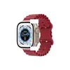 Para Apple Watch 8 Ultra Watch Pulseira de Silicone Marinho Fivela Apple Fivela Borboleta Pulseira