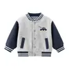Otoño e Invierno Chaqueta con Capucha de Oso Pequeño para Niños Chaqueta de Apertura Frontal con Cuello Redondo para Bebés y Niños Pequeños Chaqueta de Béisbol Top