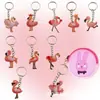 Chaveiro Novo Flamingo Transfronteiriço Pingente Borracha Macia PVC Pingente de Chave Acessórios para Chaveiro de Bolsa