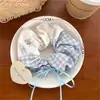 Novo Scrunchie de Bolinhas com Laço Estilo Coreano, Estilo Delicado e Feminino, Acessório Versátil para Rabo de Cavalo Alto