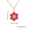 Colar pingente flor explosões transfronteiriças Amazon moda transfronteiriça baixo custo cor flor geométrica corrente clavícula atacado