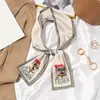 Bufanda de seda para mujer primavera y otoño Estilo idéntico al de las celebridades de internet bufanda estrecha larga Diadema francesa bufanda decorativa cinta para atar bolsa