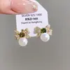 Pendientes Redondos Plegados con Borlas Tachonados de Pedrería Estilo Retro Europeo y Americano, de Moda y Versátiles, con un Toque de Lujo Ligero y de Alta Gama