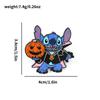 Lindo Dibujo Animado Personalidad Creativa Halloween Estilo Broche Stitch Estrella Personaje Bebé Insignia de Metal Accesorios