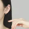 Pendientes Retorcidos para Mujer, Pendientes de Plata Pura 999, Pendientes de Lujo Ligero de Gama Alta, Clips para Orejas de Aro Lisos, Joyería de Nicho, Regalo de Cumpleaños