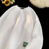Sudadera Nueva de Otoño para Hombre con Cuello Redondo Marca de Moda Top Interior Grueso Chaqueta Jacquard de Cuello Redondo Juvenil para Hombre