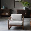 Nueva Silla Sofá de Nogal Negro Estilo Chino para Uso Doméstico, Silla de Ocio para Sala de Estar, Silla Individual de Diseñador Minimalista Moderno para Estudio
