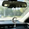 Péndulo de coche con incrustaciones de diamante metálico para espejo retrovisor, accesorios para el interior del coche, casa de cielo de estrella y luna del Sudeste Asiático transfronterizo, fabricante
