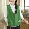 Chaleco de Punto con Cuello en V para Mujer para Primavera y Otoño, Nuevo Cárdigan sin Mangas de Otoño, Chaleco Suéter Versátil Holgado para Atuendos de Oficina