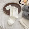 Calcetines Blancos de Lana Australiana de Media Pantorrilla para Mujer, Otoño/Invierno, Engrosados, Forrados de Felpa, Suaves y Esponjosos, Estilo Japonés, No Sueltan Pelusa, Cálidos, Calcetines de Invierno para Dormir