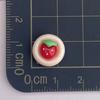 Mini etiqueta de lazo de amor de caramelo de tamaño pequeño, flor de fresa, accesorios de resina, borde de gel crema, joyería para decoración de uñas