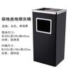 Cubo vertical Rieger para hotel, cubo de basura para centro comercial, cubo redondo de acero inoxidable para cáscaras con cenicero, cenicero para boca de ascensor