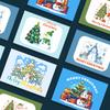 Cartões de Boas Festas de Natal Transfronteiriços em Inglês, Bênçãos de Feriado, Lembrancinhas, Presentes, Decorações Florais de Parede, Cartões de Agradecimento