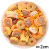 Cupcake de fruta tridimensional comida en miniatura para jugar resina adornos de joyería diy pegamento de crema llavero materiales hechos a mano