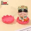 Base de Loto Adorno Pequeño Caja Misteriosa Figura Muñeca Decoración Buena Suerte Loto Escena de Escritorio de Oficina Arreglo