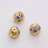 Cobre oro 18K cloisonné cuentas de joyería hechas a mano diy flores mariposa cuentas conservadoras del color pulsera material para abalorios