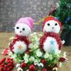 Colgante de decoración navideña bufanda de lana muñeco de nieve accesorios para árbol de Navidad muñeco de nieve de espuma sombrero rojo sombrero de polvo muñeco de nieve