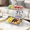 Bandeja de Frutas Sala de Estar Mesa de Café Hogar Bandeja de Frutas Multicapa Cesta de Almacenamiento Estante de Almacenamiento de Frutas Bandeja de Almacenamiento de Snacks Cesta de Frutas