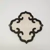 Accesorios para Imán de Refrigerador Marco de Fotos Redondo DIY Montaje Bordado Letreros Pieza de Madera Hecho a Mano Tie-Dye Brocado de Canción Brocado Zhuang Tablero Base Marco de Madera