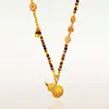 Collar Colgante de Calabaza con Bolsita de Piedra Ojo de Tigre Natural y Arena Dorada para Mujer, Cadena Larga para Suéter, Estilo de Lujo Ligero de Verano de Alta Gama