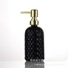 Frasco Cosmético Tipo Pump, Frasco Transparente de Álcool em Gel Levemente Luxuoso, Frasco Dispensador de Vidro Preto para Shampoo e Gel de Banho