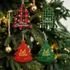 Venda Quente Transfronteiriça Decoração de Árvore de Natal Presente Caixa de Presente Decoração Etiqueta de Feliz Natal Cartão para Pendurar em Festival
