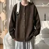 Suéter de Tricô Patchwork Gola Redonda Manga Longa Estilo Old Money para Homens, Top Casual Solto Relaxado para Primavera e Outono, Jaqueta Casual Solta Macia