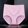 Tamanho Grande Algodão Respirável Cintura Alta Roupa Interior Feminina Micro-barriga Big Mommy Confortável Sweat-Absorbing Hip Briefs