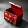 Caja de Regalo de Salsa de Res Personalizada, Caja Impresa en Color Rojo Cartulina de Grado Alimenticio, Recubrimiento de Película Mate, Se Puede Imprimir el Logo de la Empresa