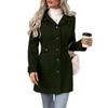 En Stock Abrigo de Lana Europeo de Longitud Media para Mujer Tallas Grandes Otoño e Invierno con Forro, Chaqueta de Lana, Exclusivo de Amazon