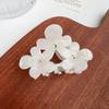 Nueva Dopamina Flor de Tres Filas Diamante Pinza de Agarre de Ácido Acético Flor Horquilla Dulce Elegante Chica Elegante Corazón Pinza Tiburón