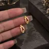 Moda de lujo ligero, totalmente incrustados de diamantes, versátiles, simples, ear cuff de herradura para mujer, sensación de alta gama, pendientes de botón con hebilla de herradura, pendientes de diseño nicho
