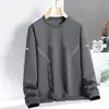 [280 gramos] Sudadera para hombre, estilo primavera/otoño, corte holgado, versátil, moderna, cuello redondo, top casual