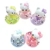 Anillo Inflable Luminoso Estéreo para Fiesta Accesorios de Resina de Gato Decoración de Diadema con Pegamento de Crema para Manualidades Pinza para el Cabello Funda de Teléfono Móvil Pegatina para Taza de Agua