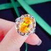 Italiano Estilo Corte Vintage Lujo Ligero Juego de Diamantes Púrpura Doble Color Oro Color Diamante Amarillo Colgante Arete Anillo Abierto para Mujer