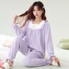 Pijamas de mujer de primavera y otoño de manga larga con dibujos animados bonitos para el invierno 2025, ropa holgada para el hogar, traje de talla grande