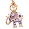 Llavero de aleación Yisya con incrustación de diamantes de goteo de aceite Elefante Llavero de coche Colgante para bolso Pequeño regalo Venta al por mayor