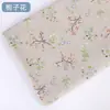 Tela de Lino de Algodón Estampada Patrón de Hoja de Planta Torre Eiffel Inglesa Mantel Cortina Bolso de Lienzo Tela para Guante Aislante de Calor