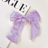 Celebridad de Internet Pinza de Resorte para Cola de Caballo Larga Clip de Primavera Corea del Sur Lazo Rayado Pasador de Peluche Clip para Niña Accesorios para el Cabello Clip para Cola de Caballo