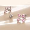Henson Chica Lindo Rosa Amor Cereza Arete Nicho Sentido Avanzado Tornillo Varilla de Tornillo Acero Titanio Arete