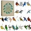 Bestseller transfronterizo 2026 nuevo calendario de caja sorpresa de animales marinos calendario de adviento árbol de Navidad colgante de caja sorpresa acrílico
