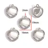 Accesorios de joyería de aleación con colgante de marco geométrico incrustado de diamantes para pulsera DIY, colgante de bolso, accesorio decorativo W852