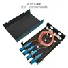 Caja terminal de fibra óptica de 4 puertos, 8 puertos, 12 puertos, 16 núcleos, 24 núcleos, conector cuadrado SC, conector circular FC, juego completo, para escritorio y montaje en pared