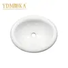 MEIKA 17 polegadas Luxuosa Cuba de Cerâmica Oval para Bancada Durável Lavatório de Cerâmica para Gabinete Banheiro Comercial Atacado W817