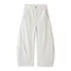 Jeans Scimitar de Design Desconstruído Masculino Solto Estilo Streetwear Americano Cor Sólida Simples Versátil Calça Longa de Barra Larga