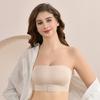 Ropa interior strapless con broche frontal transfronterizo para mujer, banda antideslizante, sujetador strapless push-up sin marcas, espalda hermosa, sin almohadillas, sujetador europeo y americano